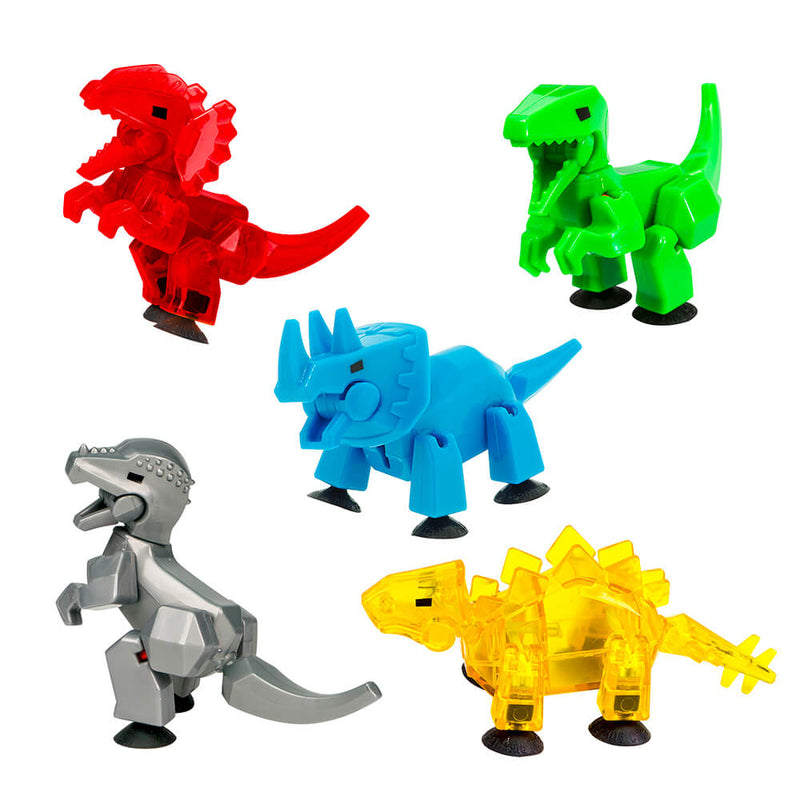 StikBot Dino - Dilophosaurus, Pachycephalosaurus, Parasaurolophus and Velociraptor
