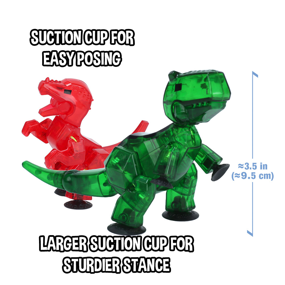 StikBot Dino 4-Pack Bundle | MEGA & Regular - Animation Fun