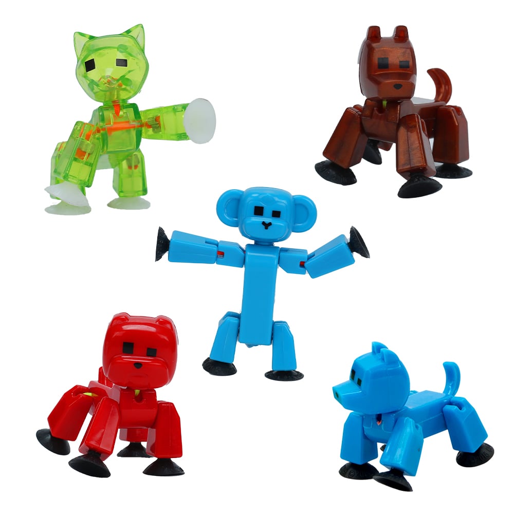 StikBot Pets 5-Pack | Adorable Animal Stop Motion Figures