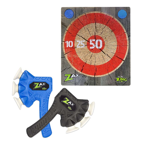 Zax Foam Throwing Axe 2-Pack | Sticky Suction Cups with Target!