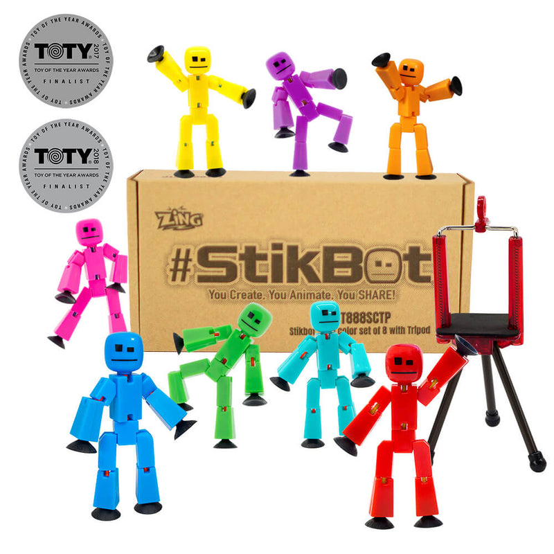 Stikbots Toys Sucker Sticky Robot Toy Set Photography Animation Studio  Articulated Sucker Children Toy Birthday Gift Stickboat - Action Figures -  AliExpress