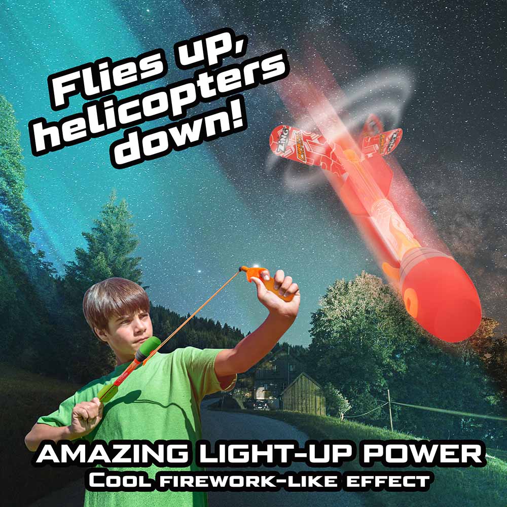 Zing Light Up Rocket Combo Pack - Firetek - 250ft Night Flights