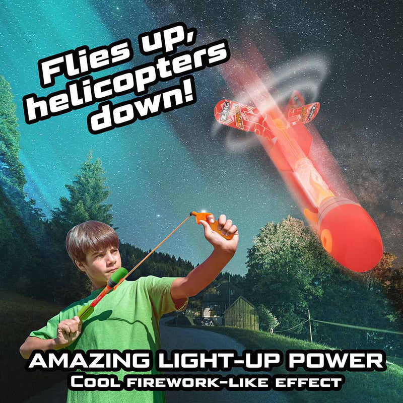Zing Light up Rockets Launching Combo - Firetek Sky ripperz 2X, Firetek Heli Howler 2X Combo Pack