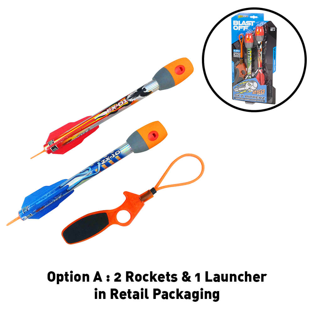 #style_2 Rockets & 1 Launcher in Retail Packaging