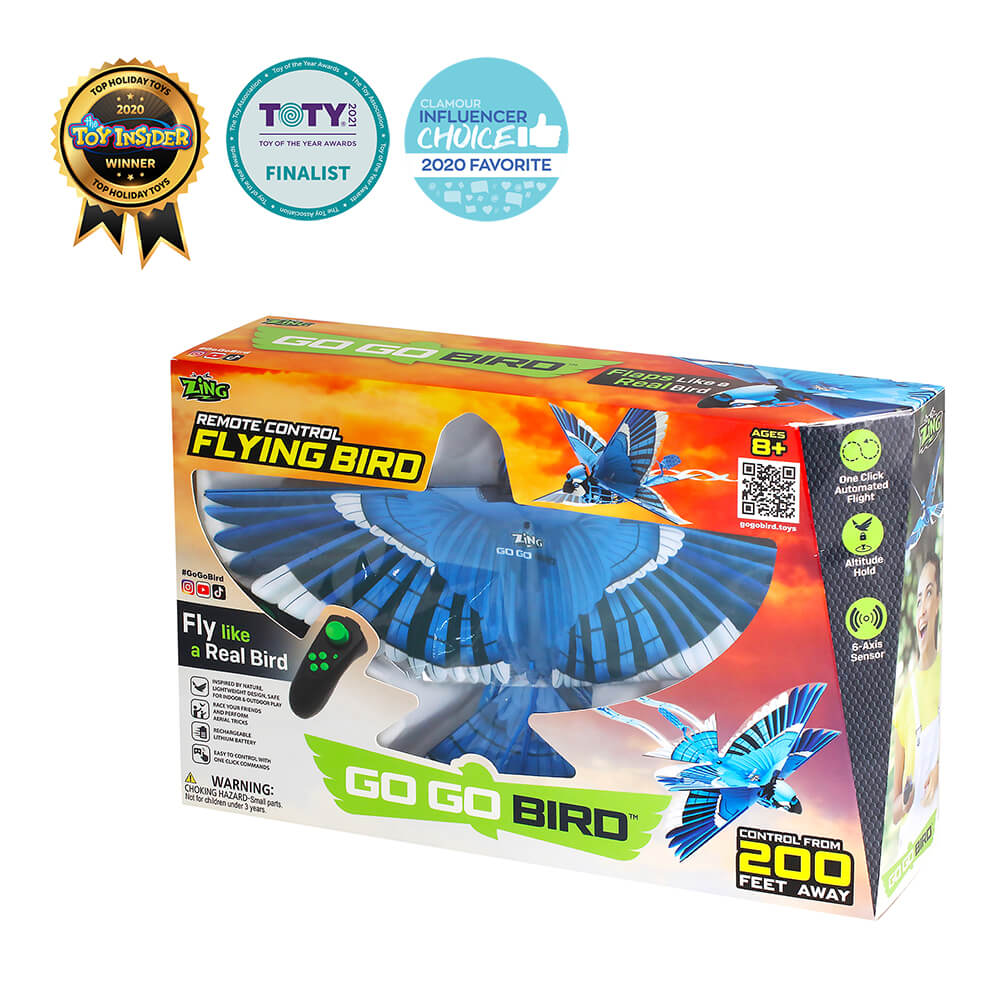 Go Go Bird Blue Jay - Smart & Easy RC Flying Bird Toy