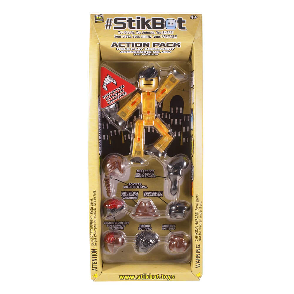 Stikbot Keychain StikBot Action Pack Series 1 | 4-in-1 Accessory Set