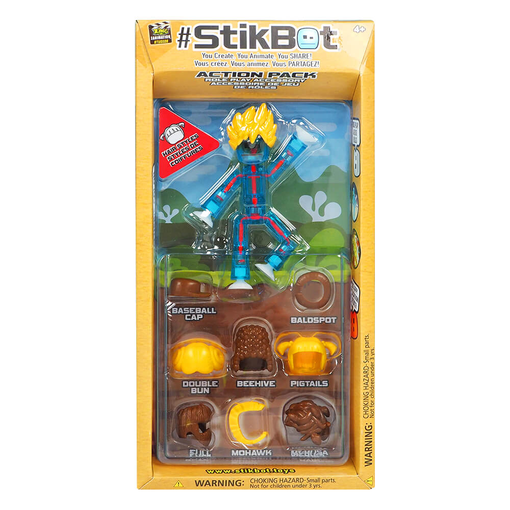 Stikbot Keychain StikBot Action Pack Series 2 | 4-in-1 Accessory Bundle