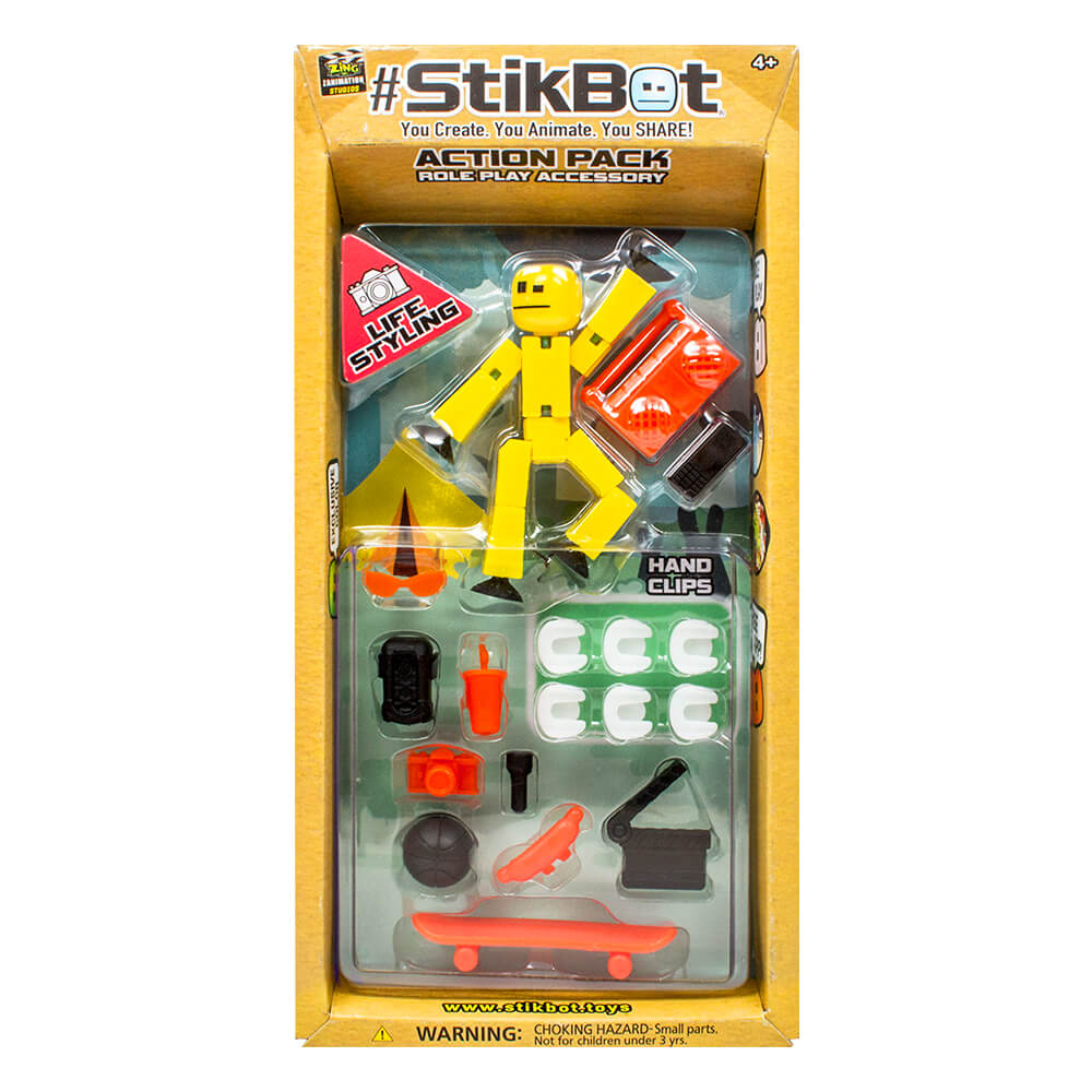Stikbot Keychain StikBot Action Pack Series 2 | 4-in-1 Accessory Bundle