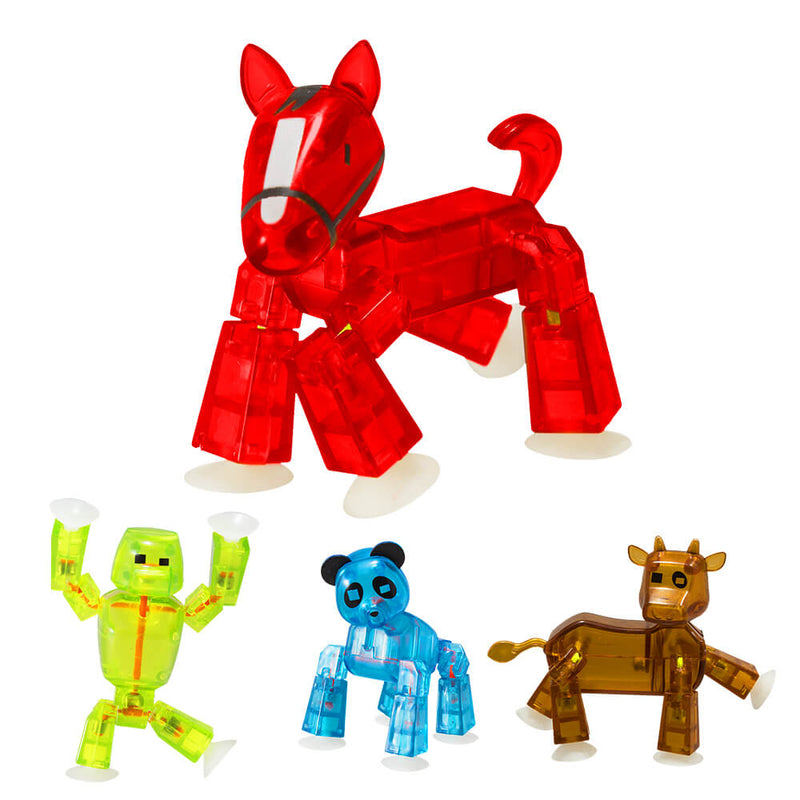 StikBot Pets - Cow, Gorilla, Horse and Panda